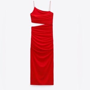 Zara WOMAN ZARA NEW CUT OUT ASYMMETRICAL DRESS